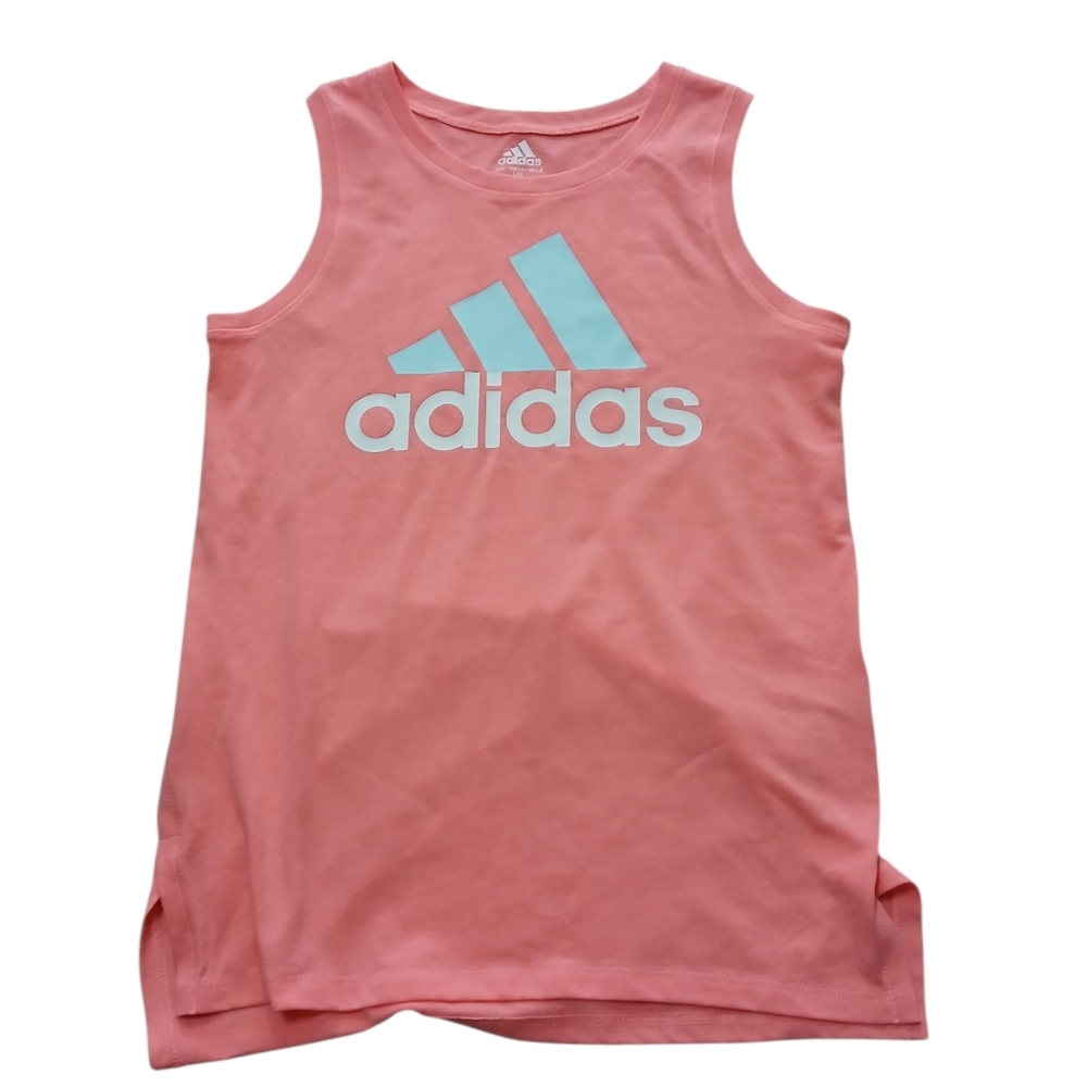 NWT Adidas Pink Red White Logo Athletiv Tank Top Size L 14